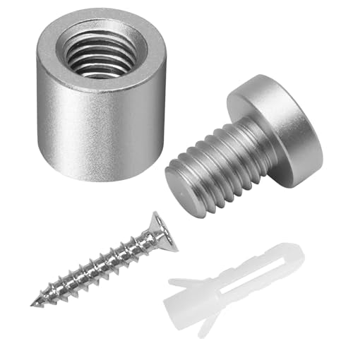 Luomorgo Aluminum Standoff Screws, 1/2" x 1/2", Silver, 12 Pcs - color: Silver, size: 1/2" x 1/2"