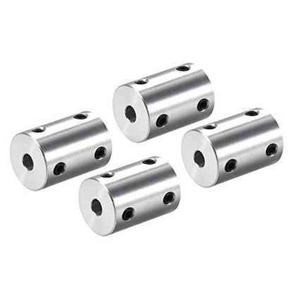 uxcell 5mm to 6mm Bore Rigid Coupling Set Screw L25XD18 Aluminum Alloy,Shaft Coupler Connector,Motor Accessories,4pcs - size: 5mm to 6mm