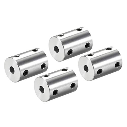 uxcell 5mm to 6mm Bore Rigid Coupling Set Screw L25XD18 Aluminum Alloy,Shaft Coupler Connector,Motor Accessories,4pcs - size: 5mm to 6mm