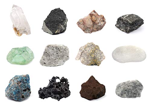 Eisco Rock & Mineral Science Kit, ID Tests, Image Card, 1" Rocks, 12 Piece - size: 1 inch