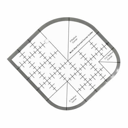 Quilting Rulers Sewing Ruler,Acrylic Quilting Ruler Templates,Precision Cutting Tools for Patchwork Fabric,Sewing Supplies Curved Black(6"x6") - color: Black