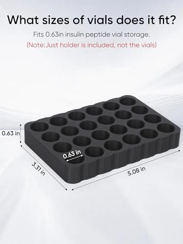 3ml Insulin & Peptide Vial Holder for Fridge - 24Slots, Vials Storage - color: 3ml × 24-slots