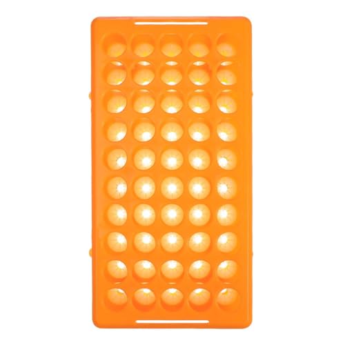 Totority Test Tube Rack 50-Slot Tube Storage Organizer Polypropylene Test Holder for Chemistry Labs Lab Organizer for Scientific Research Industrial Use Food Service 9.64 X 4.92 X 1.85 in
