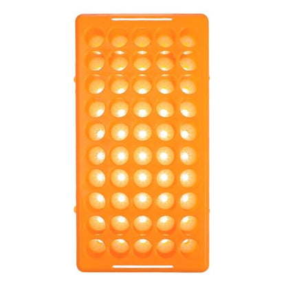 Totority Test Tube Rack 50-Slot Tube Storage Organizer Polypropylene Test Holder for Chemistry Labs Lab Organizer for Scientific Research Industrial Use Food Service 9.64 X 4.92 X 1.85 in