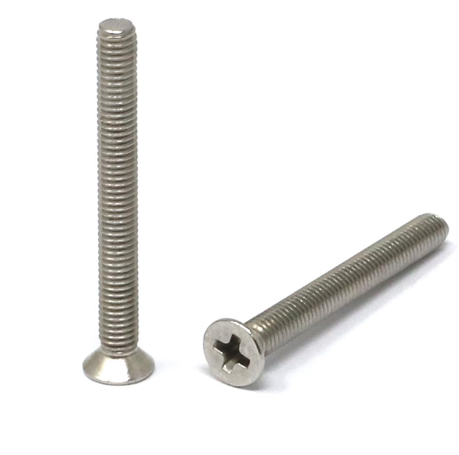 iexcell 100 Pcs M3 x 28mm Thread Pitch 0.5 mm Stainless Steel 304 Phillips Drive Flat Head Countersunk Screws Bolts, Bright Finish - size: M3 x 28mm