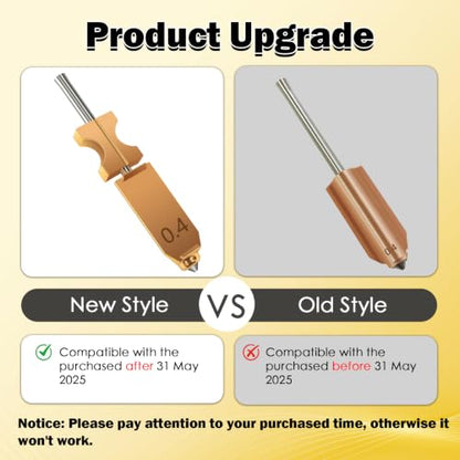 for Flashforge AD5X Upgraded 0.4MM Integraded Nozzle & Heating Assembly Kit - size: 2 PCS