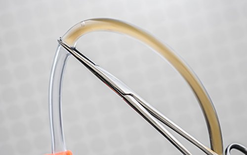 SE 5-Inch Stainless Steel Straight Forceps - Self-Locking, Serrated Tip for Precision Grip and Clamping - Perfect for Crafting, Fishing Tasks, Jewelry Making, and More! -650FS - size: 5", style: Straight