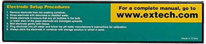 Extech 601500 Standard pH Electrode, 12 by 160mm, 0-14 pH - style: 601500