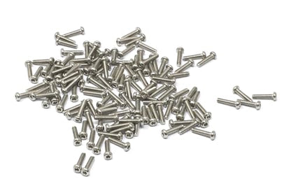 iexcell 100 Pcs M2 x 8mm Thread Pitch 0.4 mm Stainless Steel 304 Hex Socket Button Head Cap Screws Bolts Kit - size: M2 x 8mm