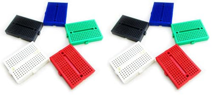 HiLetgo 6pcs SYB-170 Mini Breadboard Colorful Breadboard Small Plates (Pack of 2) - size: Small (Pack of 2)