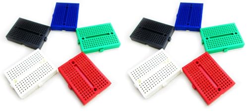 HiLetgo 6pcs SYB-170 Mini Breadboard Colorful Breadboard Small Plates (Pack of 2) - size: Small (Pack of 2)