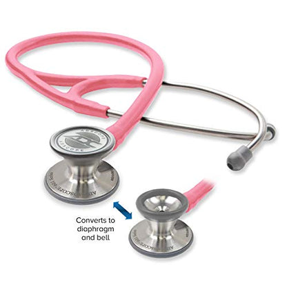 ADC Adscope 601 Convertible Cardiology Stethoscope, AFD Tunable Technology - color: Breast Cancer Awareness Metallic Pink