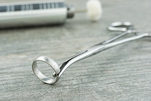 SE 6.25-Inch Stainless Steel Curved Forceps - Self-Locking, Serrated Tip for Precision Grip and Clamping - Perfect for Crafting, Fishing Tasks, Jewelry Making, and More! - - size: 6-1/4", style: Curved