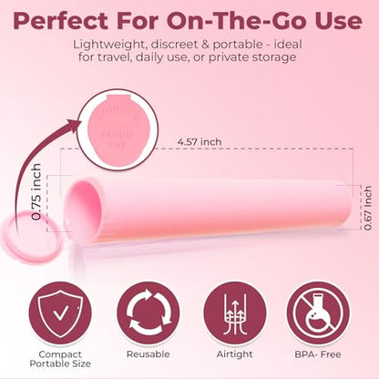 Kopperko Small Pill Bottles, 116mm, 100 Pack, Pink - color: Pink, size: 100 Tubes