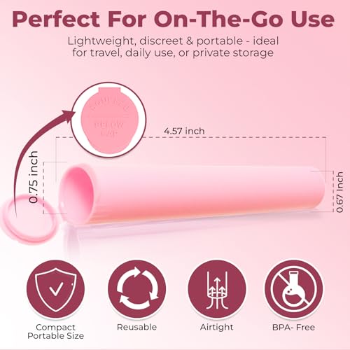 Kopperko Small Pill Bottle, 116mm, 10 Pack, Pink - color: Pink, size: 10 Tubes