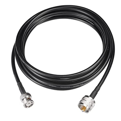 Eightwood UHF PL259 Male to BNC Male RG58 Coax Cable 10 Feet - size: 10 feet