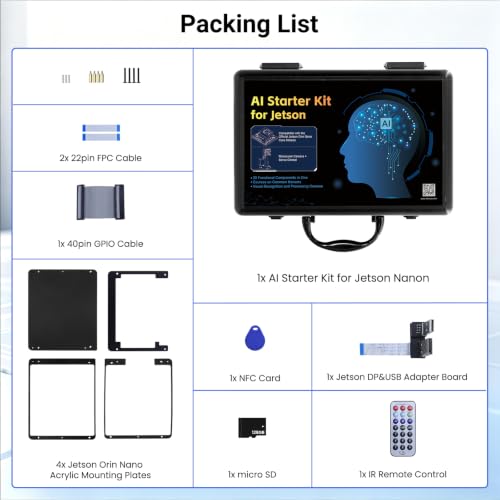 ELECROW AI Starter Kit for Jetson Orin Nano, 30 Sensors, 38 Python Lessons