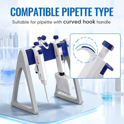 Laboratory Pipette Stand 7-8 Place Pipettor Rack, Stable A Shaped - style: A Shaped, Hold 7-8 Pipettors