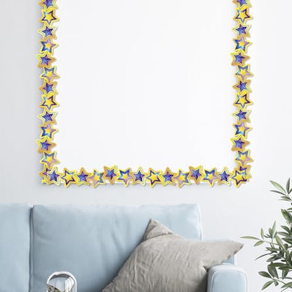 Outus 68 Feet Galaxy Star Bulletin Board Borders, Science and Space Theme - size: 2.99 Inches, style: Galaxy Star