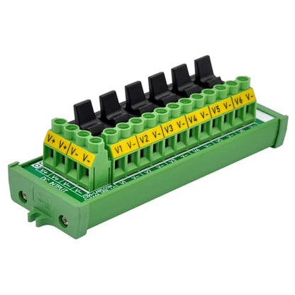 Screw Mount 6 Channel Paddle Switch DC Power Distribution Strip Module - style: Paddle Switch, Screw Mount