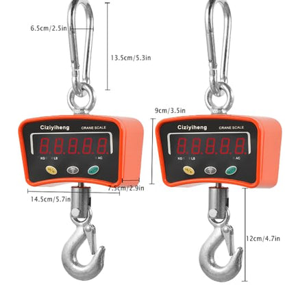 Digital Hanging Scale Industrial Crane Scale with Precision Sensor Suitable for Farm Weighing (500kg/1100lb)