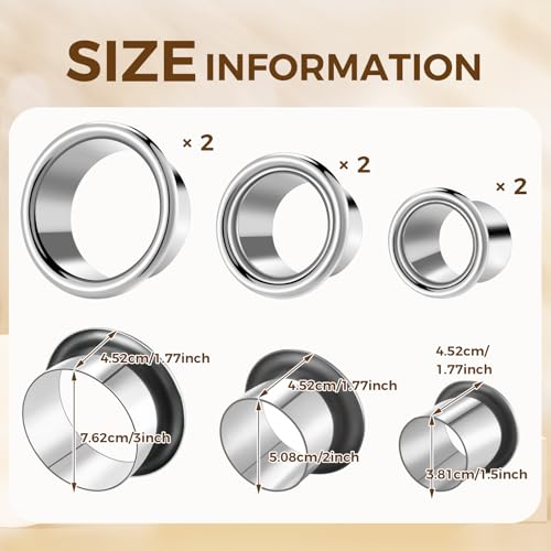 MorningRo 6 Pcs Stainless Steel Hair Tool Organizer 3.0 2.0 1.5