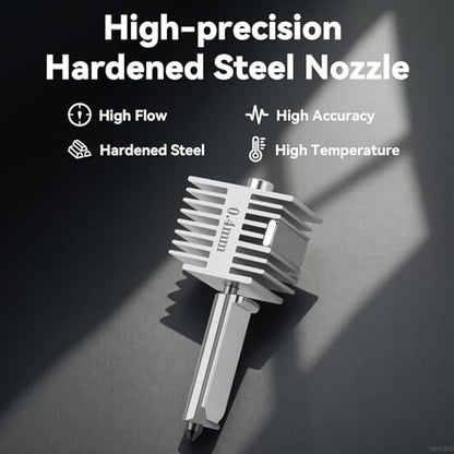 Upgrade A1/A1 Mini/A2L Quick-Swap Hotend 0.4mm Hardened Steel Nozzle - size: 0.4mm Hardened Steel Nozzle
