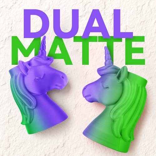 SUNLU Dual Color Matte PLA Filament 1.75mm, Purple and Green - color: Dual Purple Green, size: 1KG