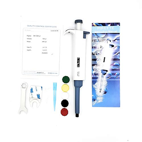 Variable Volume Single Channel Pipette, Adjustable Pipettor, 2-20 microliter - size: 2-20µl