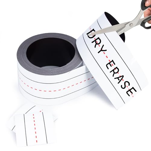 Magnetic Sentence Strips for Whiteboard,3"x24ft Roll - size: 24 Feet x 3 Inch
