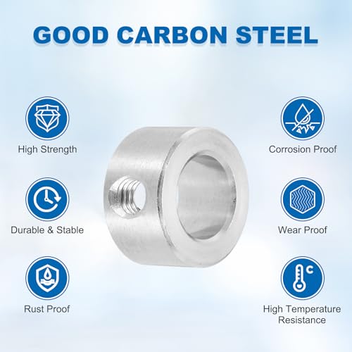 MECCANIXITY 4Pcs Shaft Collars 13mm Bore 1 Screw 22mm OD 12mm Thick - size: 13mm ID 22mm OD 12mm H with 1 Screw