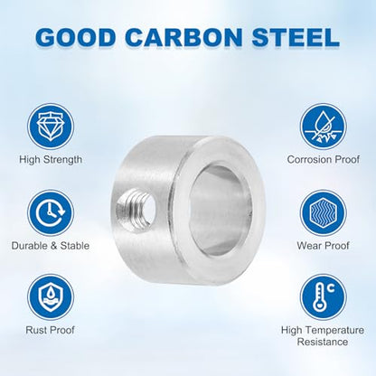 MECCANIXITY 4Pcs Shaft Collars 13mm Bore 1 Screw 22mm OD 12mm Thick - size: 13mm ID 22mm OD 12mm H with 1 Screw