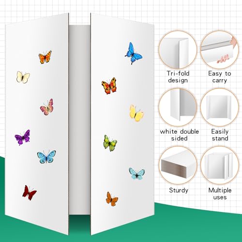 IKAYAS 20 Pack Trifold Poster Board 36" X 48" Double Sided Display Board - size: 20 Pack