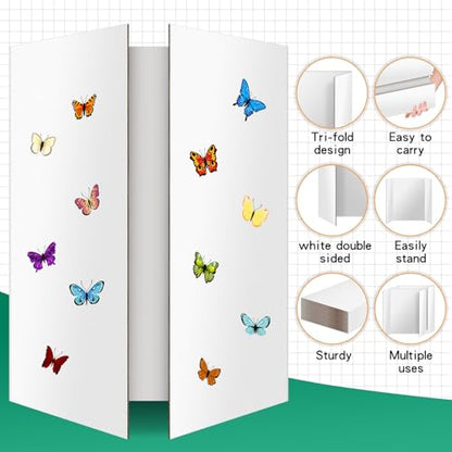 IKAYAS 20 Pack Trifold Poster Board 36" X 48" Double Sided Display Board - size: 20 Pack