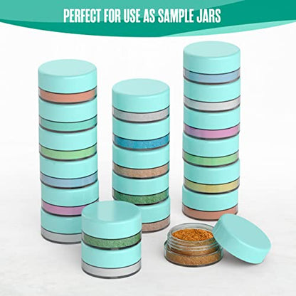 Sample Containers, Lip Balm Containers, Small, Blue Plastic, 3 Gram, 50PK - color: Blue, size: 50 Pack