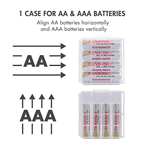Tenergy 10 Pack Plastic Storage Case for AA/AAA Batteries (Batteries Sold Separately) - size: 10 Pack