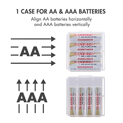Tenergy 10 Pack Plastic Storage Case for AA/AAA Batteries (Batteries Sold Separately) - size: 10 Pack