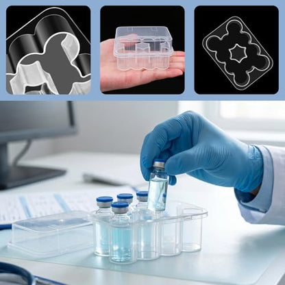 10-Pack 3mL Vial Storage Case, 10-Slot Insulin & GLP-1 Organizer - size: 3ml 10-slot 10pcs