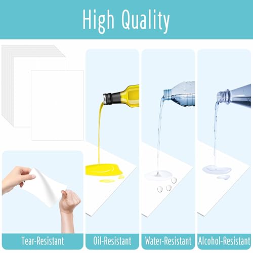150 Large Size Removable Customizable Blank Labels, Water/Oil/Tear Resistant, No Residue for Home Organization Projects, Bins, Kitchen Storage Containers, Desk Items(6”x 4”) - size: 6”x 4”, style: 150 pcs