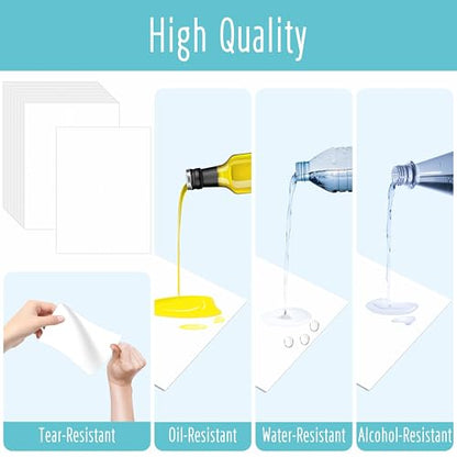 150 Large Size Removable Customizable Blank Labels, Water/Oil/Tear Resistant, No Residue for Home Organization Projects, Bins, Kitchen Storage Containers, Desk Items(6”x 4”) - size: 6”x 4”, style: 150 pcs