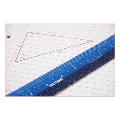 Victor Easy Read 12-Inch Stainless Steel Ruler woth Cork Backing - size: 12 inch (1 Count)