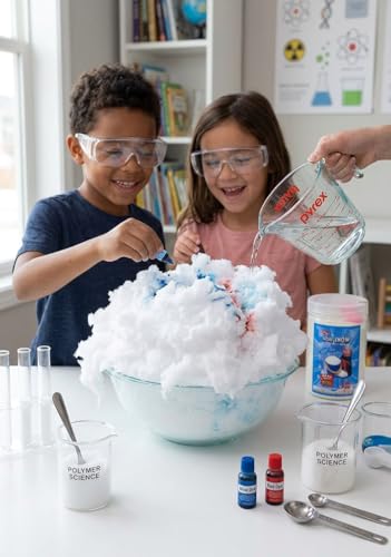 Instant Fake Snow Powder - 1lb (16oz) - Makes 8 Gallons - Pure White Fluffy Realistic Indoor Snow for Winter Wonderland Decorations, Parties, Kids Sensory Bins & Science Experiments