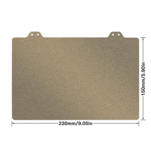 FYSETC 3D Printer QIDi X-Pro Spring Steel Bed 230 x150mm/9.0x5.9in Double Sides Textured PEI Powder Removable Build Plate for Replicatr QIDI X-Pro Creatorr Pro
