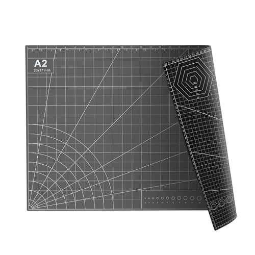 23" x 17" Self Healing PVC Cutting Mat, A2-Black or Gray - color: A2-Black or Gray
