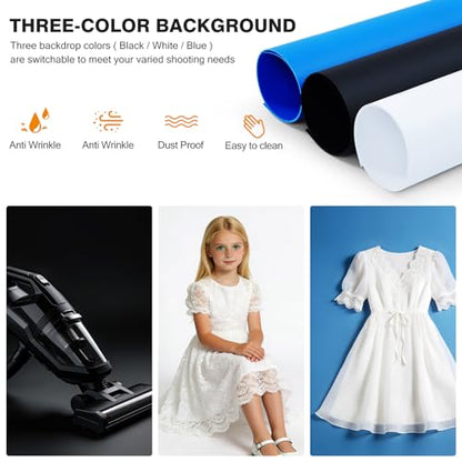 Professional Photography Studio LED Dimmable Large Shooting Tent 47x39x78 ZKEEZM Large Lightbox Photo Video Continuous Lighting Cube Shooting Tent Kit Soft Box with 3Colours Backdrops and Carrying Bag - size: 78 inches with 5600K
