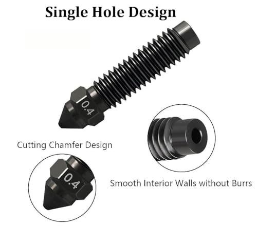 6PK Hardened Stainless Steel Nozzles Kit for Elegoo Centauri Carbon - color: For Centauri Carbon