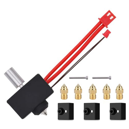 Creality 300℃ High Temperature Heat Block Kit for Ender-3S1, 3D Printer Heating Block Titanium Alloy Throat Tube 3 Silicone Socks and 5 PCS Nozzle Kit for Ender 3 S1/S1 Pro/Plus, CR-10 Smart Pro