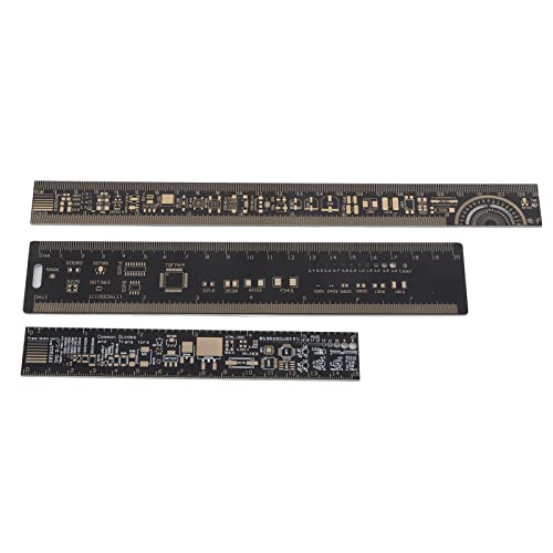 Engineering Ruler, 3 PCS Multifunctional PCB Ruler, Printed Circuit Board Rulers, Electronic Engineering Rulers, 15/20/25cm 6.3/7.87/10.23 Inch