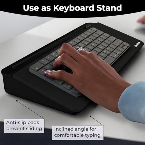 Chalkola Black Glass Desktop Whiteboard with Storage - Desk Organizer Buddy - color: Black