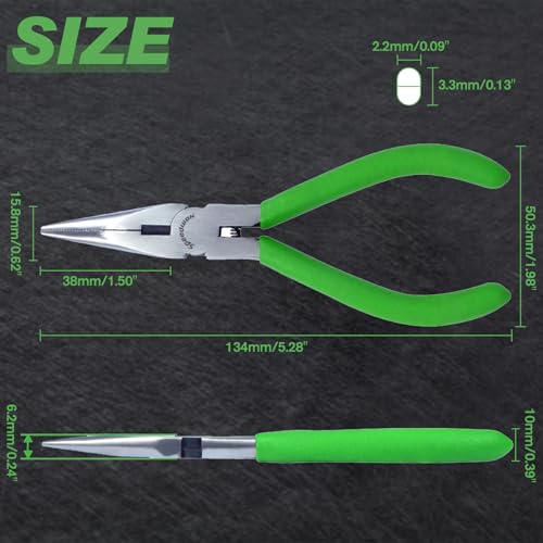 SPEEDWOX 5 Inches Long Nose Pliers with Cutter Mini Jewelry Pliers Small Wire Cutters Professional Jewelry Making Tool Beading Hobby Craft DIY Supplies - style: 5 Inch Long Nose Pliers